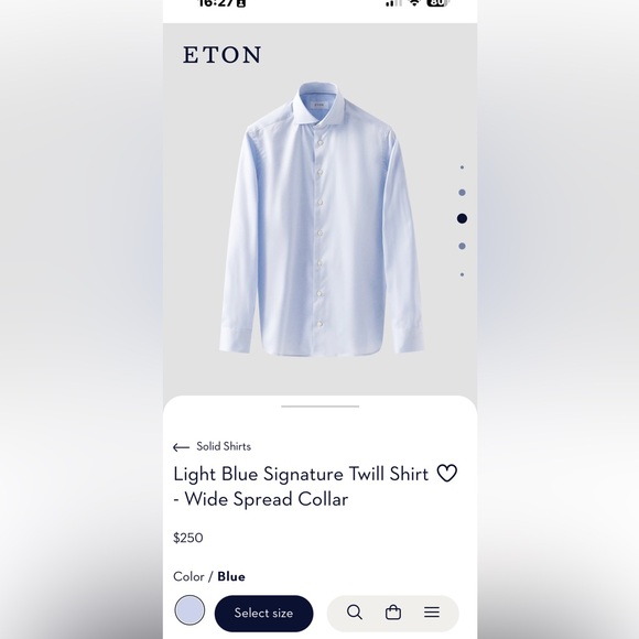 Eton the famous Swedish made brand of shirt.  Great fit and goes with anything. - Picture 5 of 5